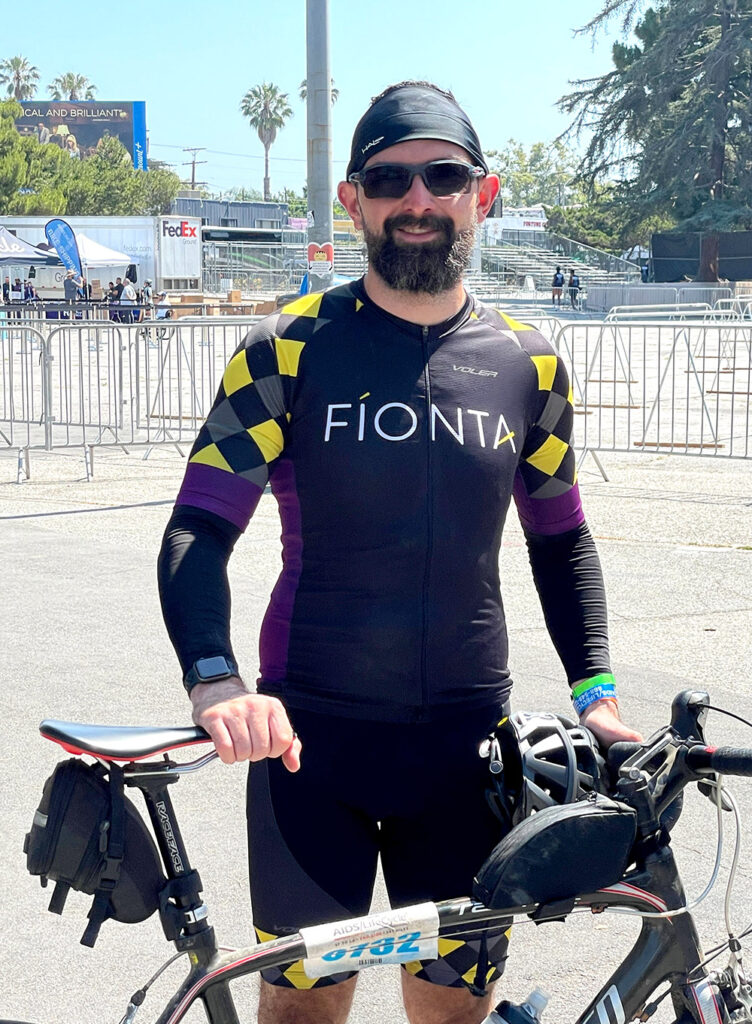 David Manuel at the AIDS/LifeCycle finish line