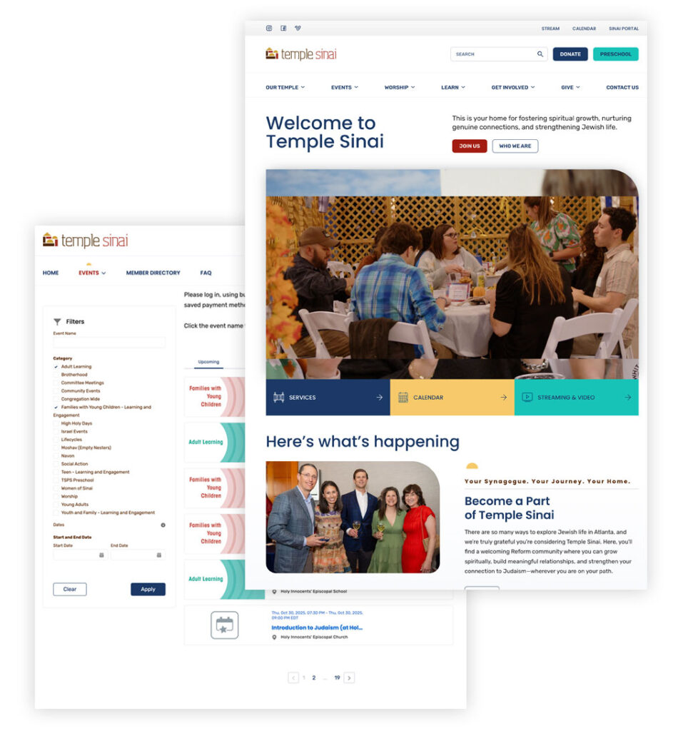 Temple Sinai Website - Davey Awards