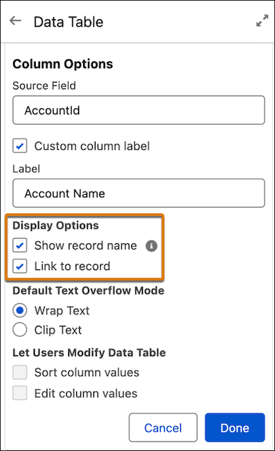 Agentforce Data Table